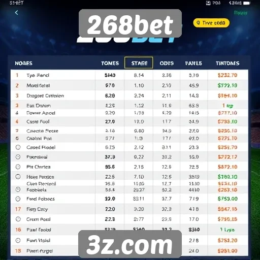 Comparativo entre as odds da 268bet e concorrentes